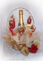 СВАДЕБНАЯ КОРЗИНА (с шампанским)